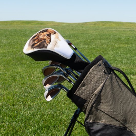 Super schattige engel slapende pup Dachshund Dog 0 Golfheadcover (Insitu)