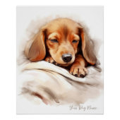 Super schattige engel slapende pup Dachshund Dog 0 Perfect Poster (Voorkant)
