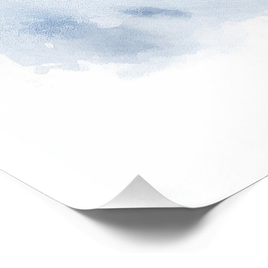 Super schattige engel slapende pup Siberische Husk Perfect Poster (Hoek)