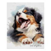Super schattige engel slapende puppy berner berg perfect poster (Voorkant)