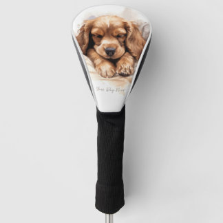 Super schattige engel slapende puppy Cocker Spanie Golfheadcover