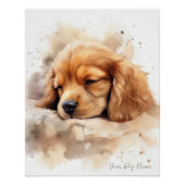 Super schattige engel slapende puppy Cocker Spanie Perfect Poster (Voorkant)