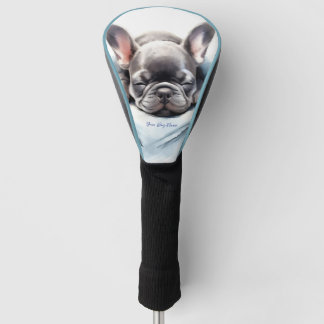Super schattige engel slapende puppy Franse Bulldo Golfheadcover