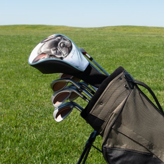 Super schattige engel slapende puppy Franse Bulldo Golfheadcover (Insitu)