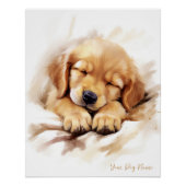 Super schattige engel slapende puppy Golden Retrie Perfect Poster (Voorkant)