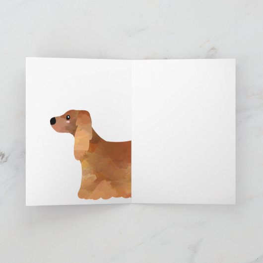 Super Schattige Gepersonaliseerde Cocker Spaniel Kaart (Binnen)
