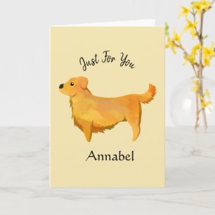 Super Schattige Gepersonaliseerde Golden Retriever Kaart