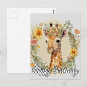Super Schattige Giraf | Gefeliciteerd Briefkaart (Voorkant / Achterkant)