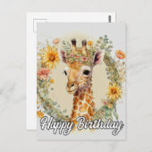Super Schattige Giraffe | Gefeliciteerd met je ver Briefkaart (Voorkant / Achterkant)