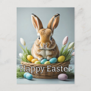 Super Schattige Happy Easter Bunny Briefkaart