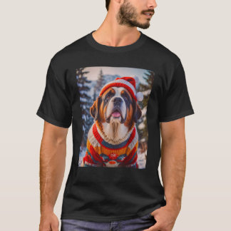 super schattige honden mode slachtoffers Sint-Bern T-shirt