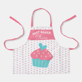 Super Schattige Hoofdbakker Kleurrijke Cupcake Bak Schort