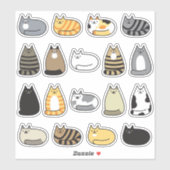 Super Schattige Kawaii Cats Assortiment Sticker (Vel)