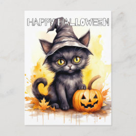 Super Schattige kleine Halloween Kitten Briefkaart
