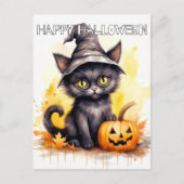 Super Schattige kleine Halloween Kitten Briefkaart (Voorkant)