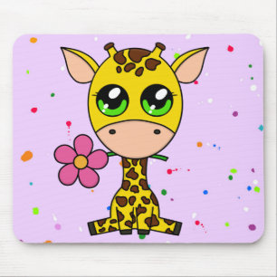 Super Schattige Kleurrijke "Giraffe" thema Mousepa Muismat