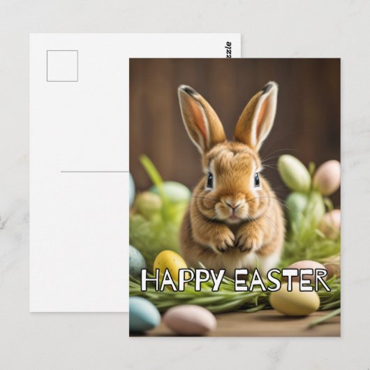 Super Schattige paashaas konijn Briefkaart (Voorkant / Achterkant)