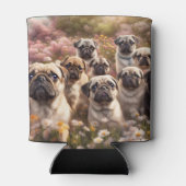 Super Schattige Pug Dogs Cosy Blikjeskoeler (Achterkant)