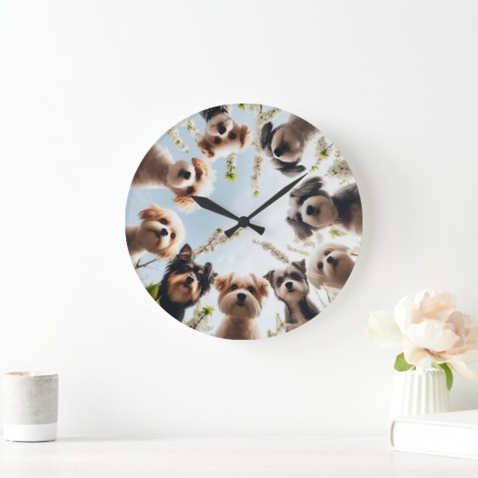 Super Schattige Puppy Funny Dog Muur Klok (Huis)