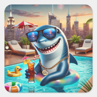 Super Schattige Ram Haai Zodiac Sticker