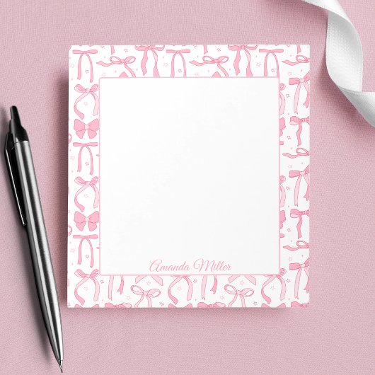 Super Schattige Roze Coquette Strik Persoonlijke N Notitieblok