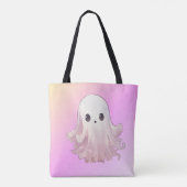 Super Schattige Roze Geest Halloween Tote Bag (Achterkant)