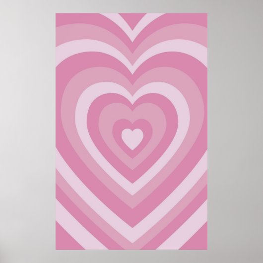 Super Schattige Roze Powerpuff Girls Liefdeshart P Poster (Voorkant)
