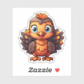 Super Schattige Turkije Geweldige Thanksgiving Die Sticker (Vel)