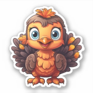 Super Schattige Turkije Geweldige Thanksgiving Die Sticker