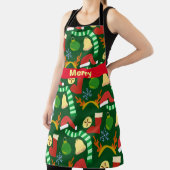 Super Schattige vakantiepatroon Fun Christmas Art Schort (Insitu)