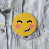 Super schattige verbluffende emoji ronde button 4,0 cm (In situ)