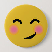 Super schattige verbluffende emoji ronde button 4,0 cm (Voorkant)