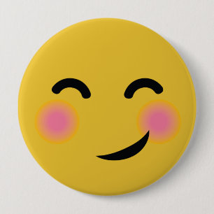 Super schattige verbluffende emoji ronde button 4,0 cm