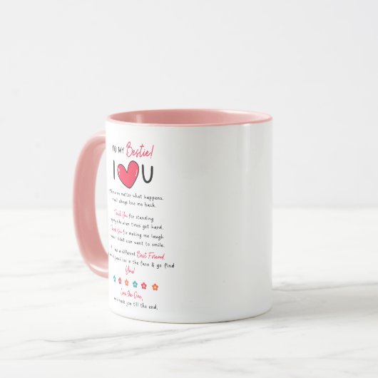 Super Schattige voor mijn beste vriendschap Love F Mok (Voorkant links)