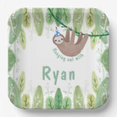 Super schattige zusjongen verjaardag papieren bordje (Voorkant)