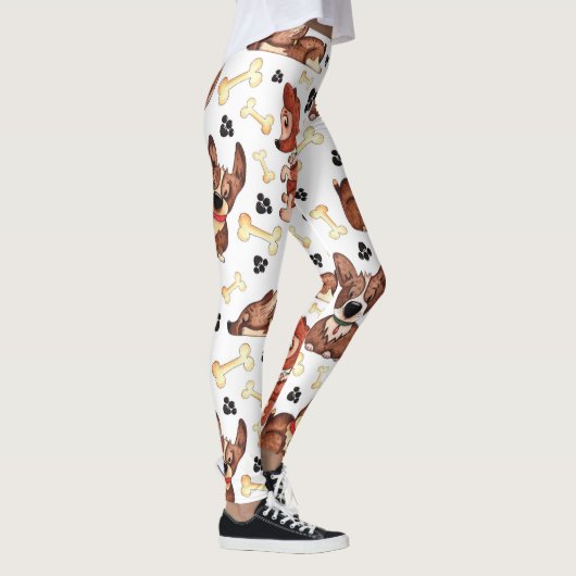 Super Schattigee Corgi Leggings (Rechts)