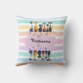 Super Schattigee Crazy Cat Naam Lijst Ontwerp op d Kussen (Achterkant)