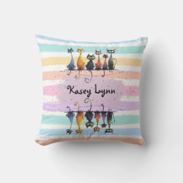 Super Schattigee Crazy Cat Naam Lijst Ontwerp op d Kussen
