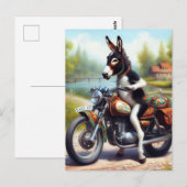 Super Schattigee Donkey Motorcycle Driver Briefkaart (Voorkant / Achterkant)
