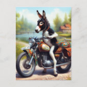 Super Schattigee Donkey Motorcycle Driver Briefkaart (Voorkant)