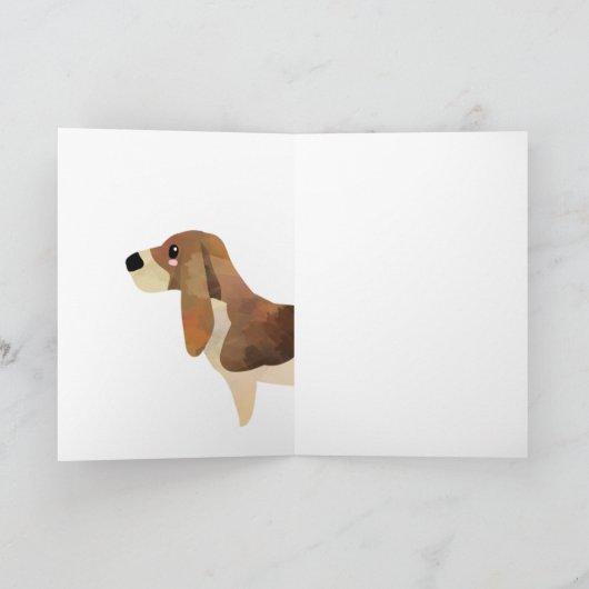 Super Schattigee gepersonaliseerde Basset Hound Kaart (Binnen)