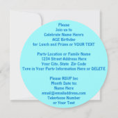 Super Schattigee gepersonaliseerde softbaluitnodig Kaart (Achterkant)