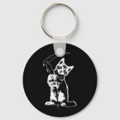 Super Schattigee Grim Reaper Cat Death Cat Funny G Sleutelhanger (Voorkant)
