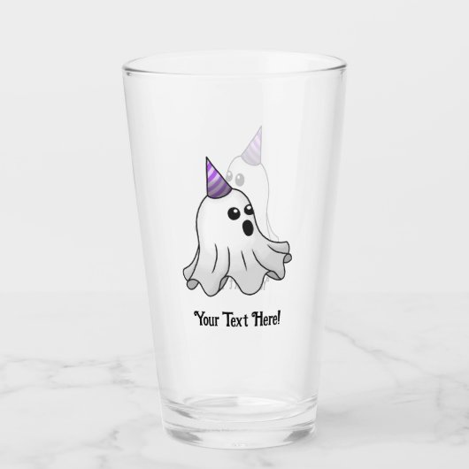 Super Schattigee Halloween Ghost Glas (Voorkant)