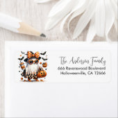 Super Schattigee Halloween Ghost Pumpkin Retouradr Etiket (Insitu)