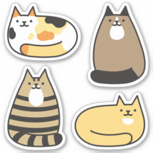 Super Schattigee Kawaii Cats Sticker