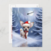 Super Schattigee Kerst Chihuahua Puppy Feestdagenkaart (Voorkant / Achterkant)