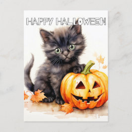 Super Schattigee kleine Halloween Kitten Briefkaart