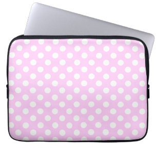 Super Schattigee laptophoes roze met Polka-stippen Laptop Sleeve