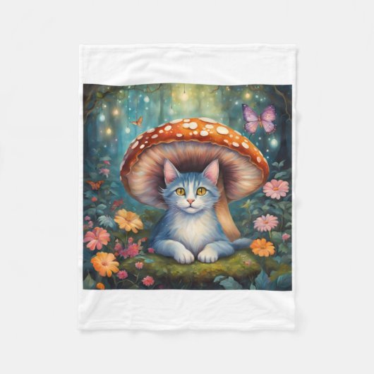 Super Schattigee Lichte Kat Sticker Fleece Deken (Voorkant)